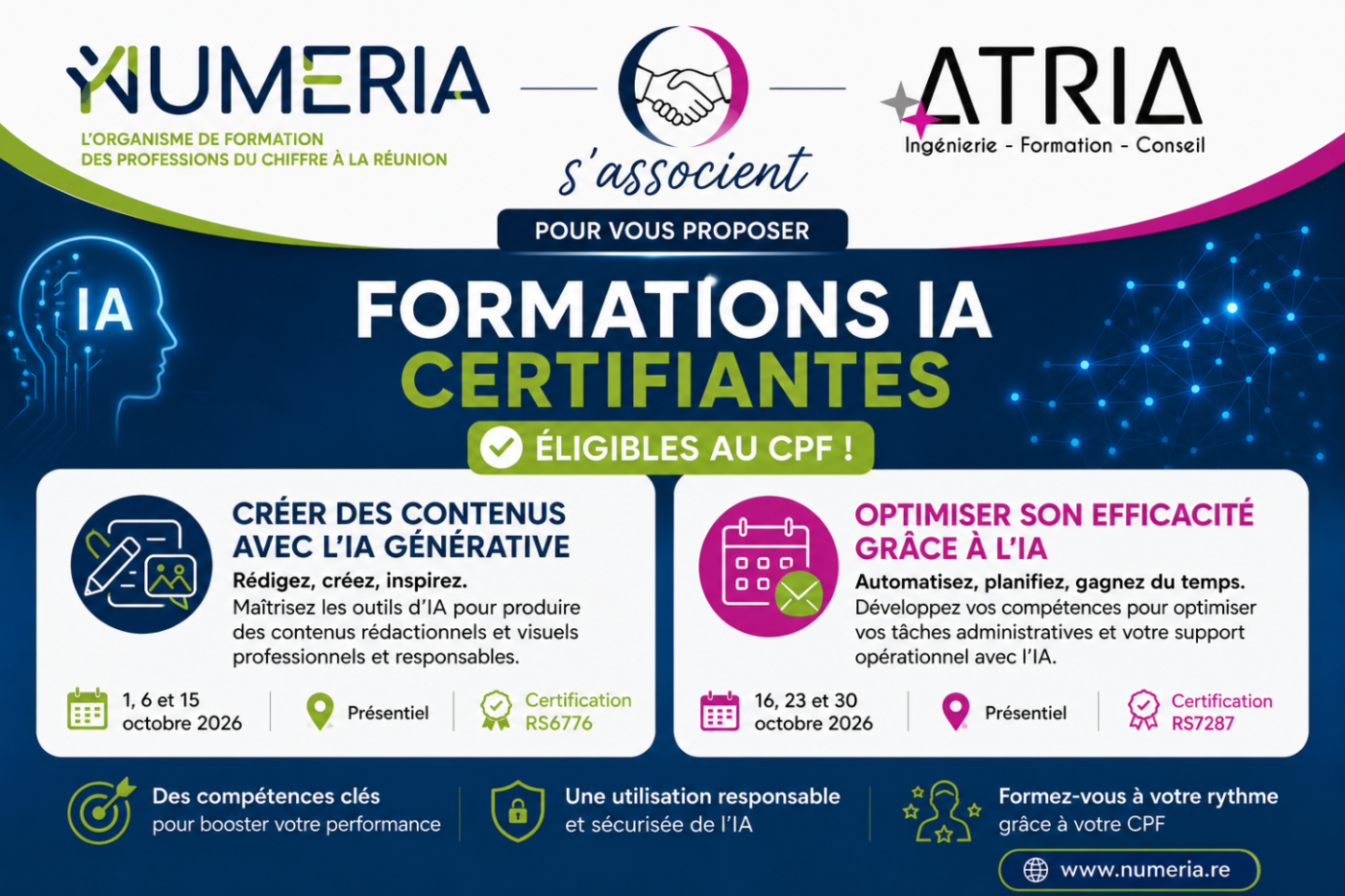Chez NUMERIA – Formez-vous à l&rsquo;IA avec votre CPF